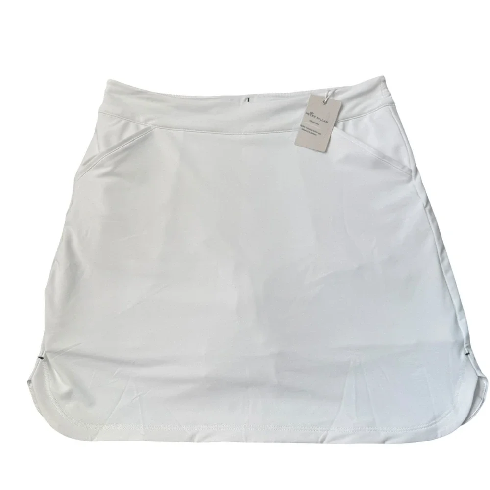 PETER MILLAR Women's Performance Alice Petal Hem White Golf Skort M NEW